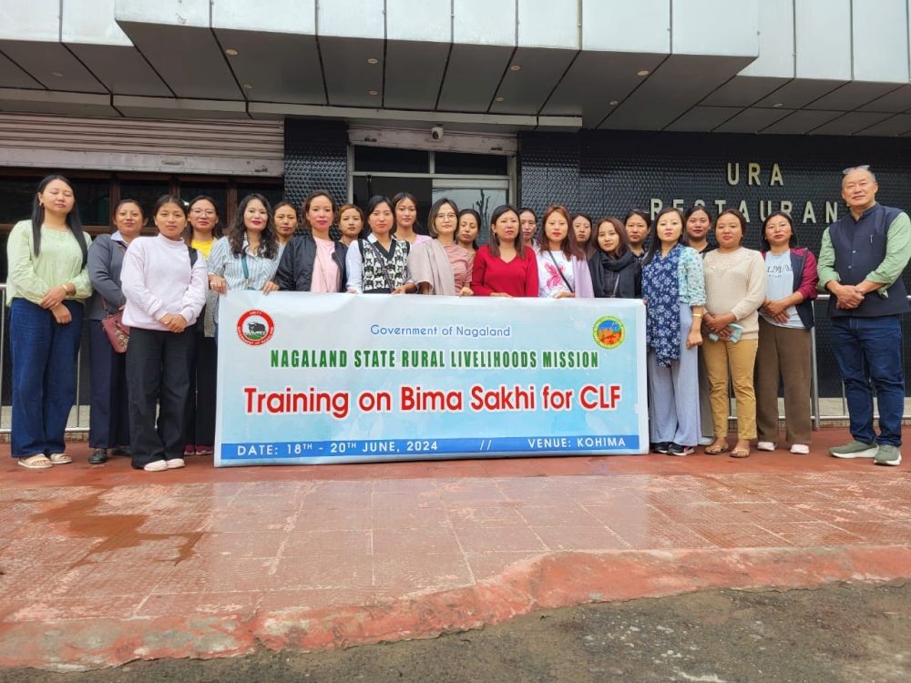 Bima Sakhis with SPM-FI, NSRLM, during training at Kohima.